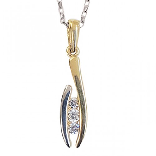 pendentif en argent 925, zircon, SI0321P2T